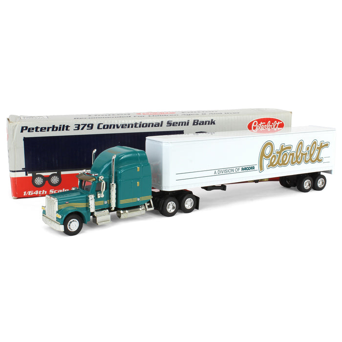 1/64 Peterbilt 379 Semi and Box Trailer Limited Edition Bank