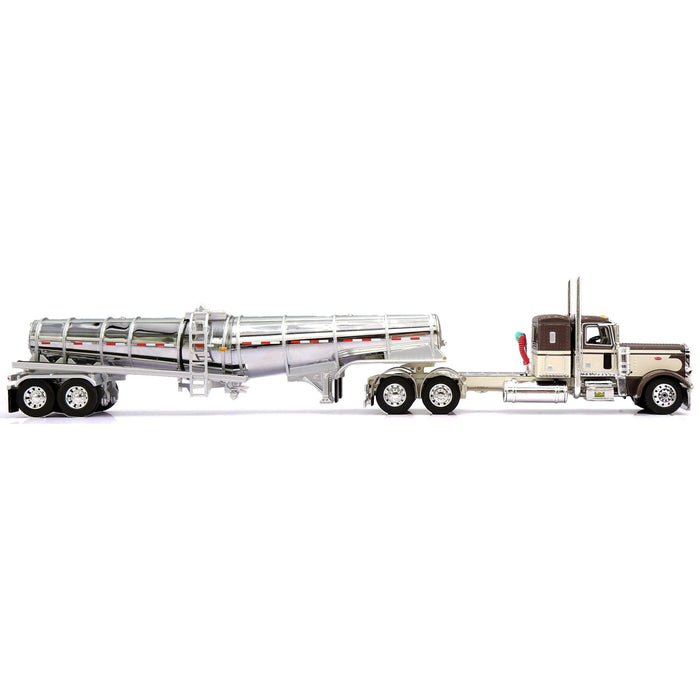 1/64 Peterbilt 389 with Chrome Polar Deep Drop Tanker, Waymire Farms, DCP by First Gear