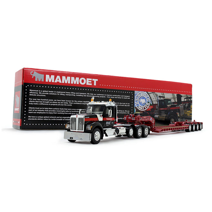 1/64 Kenworth W990 with Tri-axle Fontaine Magnitude Lowboy Trailer, Mammoet, DCP by First Gear