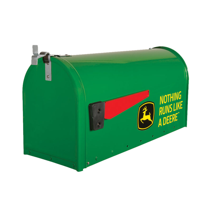 John Deere Nothing Runs like a Deere Standard Mailbox With Running Deer Logo