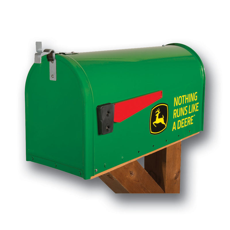 John Deere Nothing Runs like a Deere Standard Mailbox With Running Deer Logo