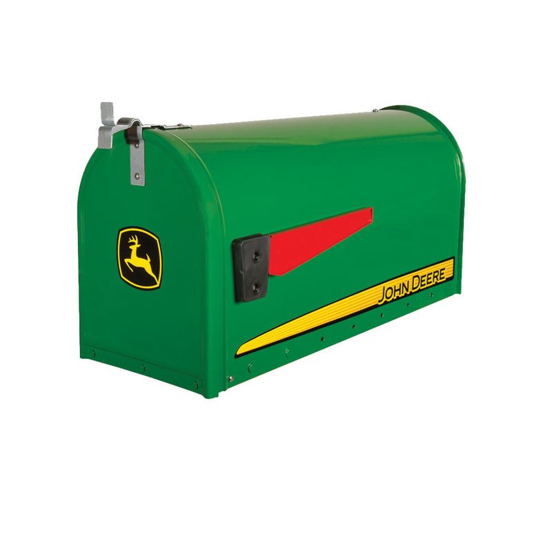 Large Steel John Deere Mailbox with Modern John Deere Tractor Stripe