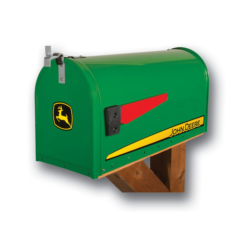 Large Steel John Deere Mailbox with Modern John Deere Tractor Stripe