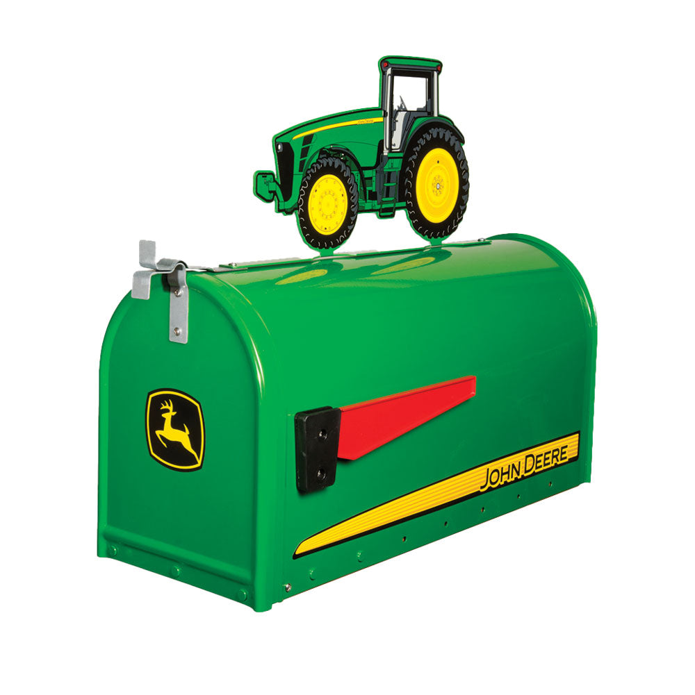 Metal Rural Style John Deere Mailbox with John Deere 8000 Tractor Topp ...