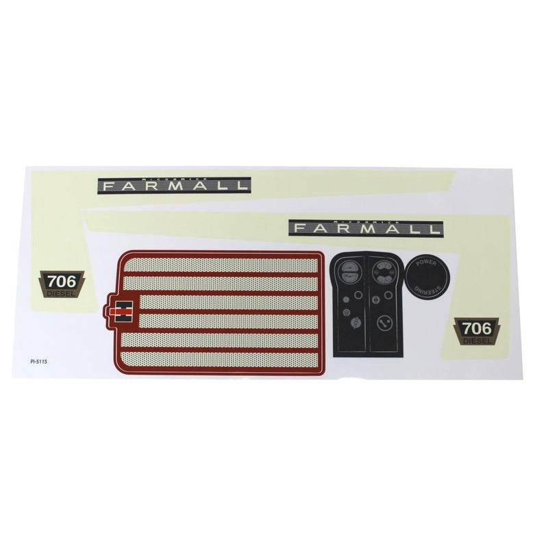 International Harvester Farmall 706 Pedal Tractor with Rear Fenders & Muffler