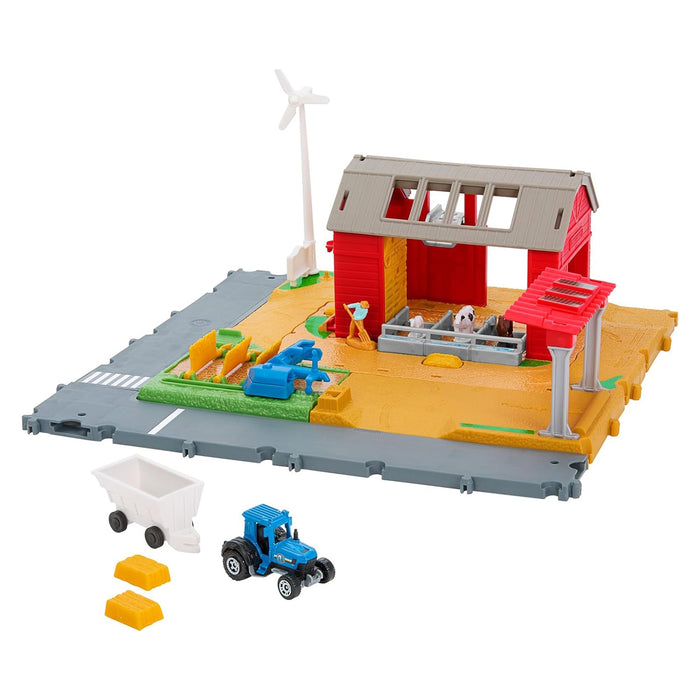 1/64 Matchbox Farm Adventure Playset with Tractor, Trailer, Animals & More