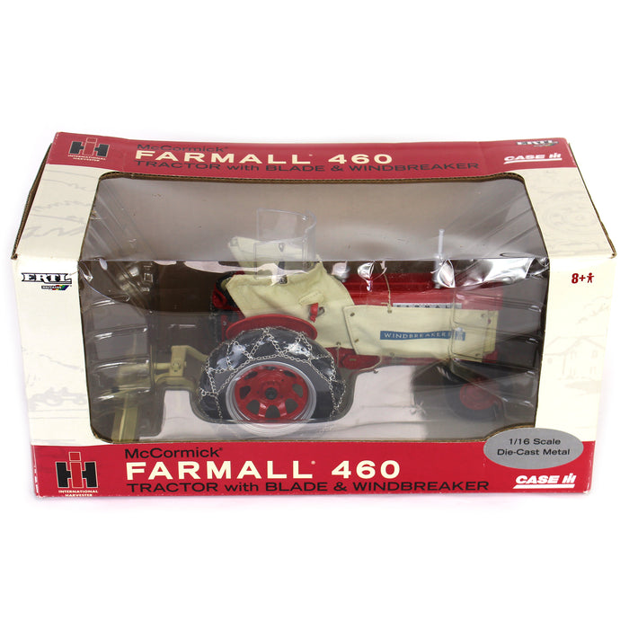 (B&D) 1/16 IH Farmall 460 with Chains, Windbreaker & Blade - Damaged Box