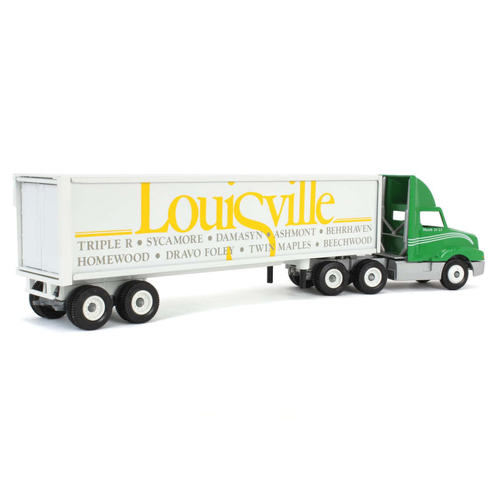 1/64 Winross 1991 Louisville Green Semi with Horse Farm Box Trailer