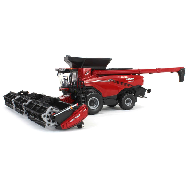 (B&D) 1/64 Case IH Axial-Flow AF11 Combine with Duals, Draper Head & Corn Head, ERTL Prestige Collection - Damaged Box