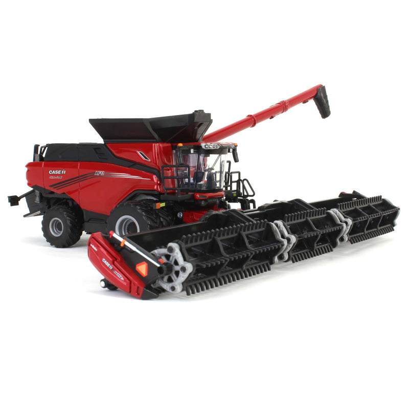 (B&D) 1/64 Case IH Axial-Flow AF11 Combine with Duals, Draper Head & Corn Head, ERTL Prestige Collection - Damaged Box