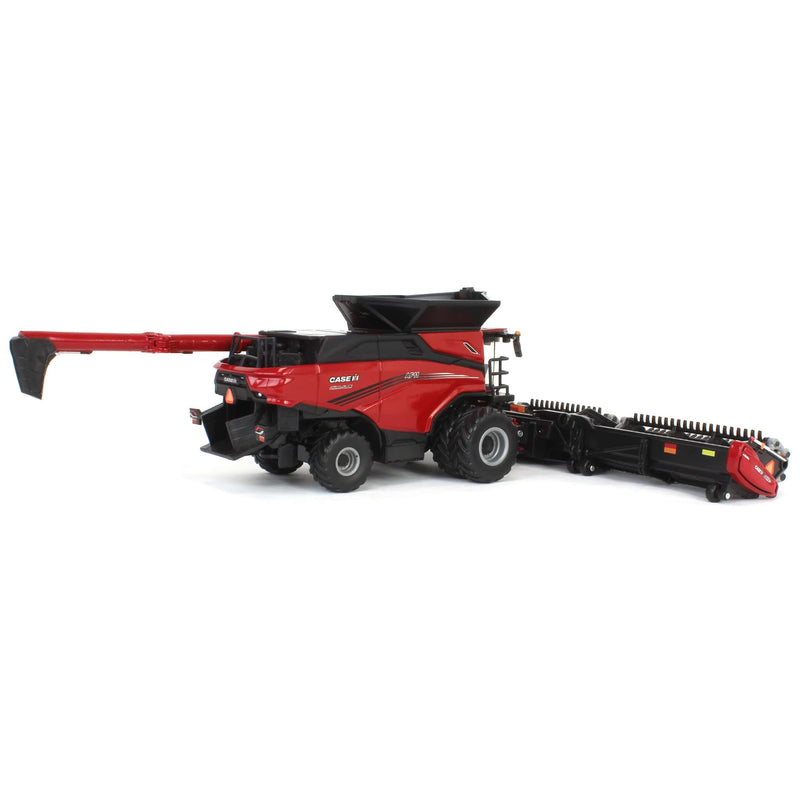 (B&D) 1/64 Case IH Axial-Flow AF11 Combine with Duals, Draper Head & Corn Head, ERTL Prestige Collection - Damaged Box