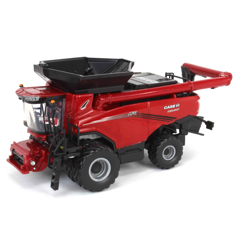 (B&D) 1/64 Case IH Axial-Flow AF11 Combine with Duals, Draper Head & Corn Head, ERTL Prestige Collection - Damaged Box