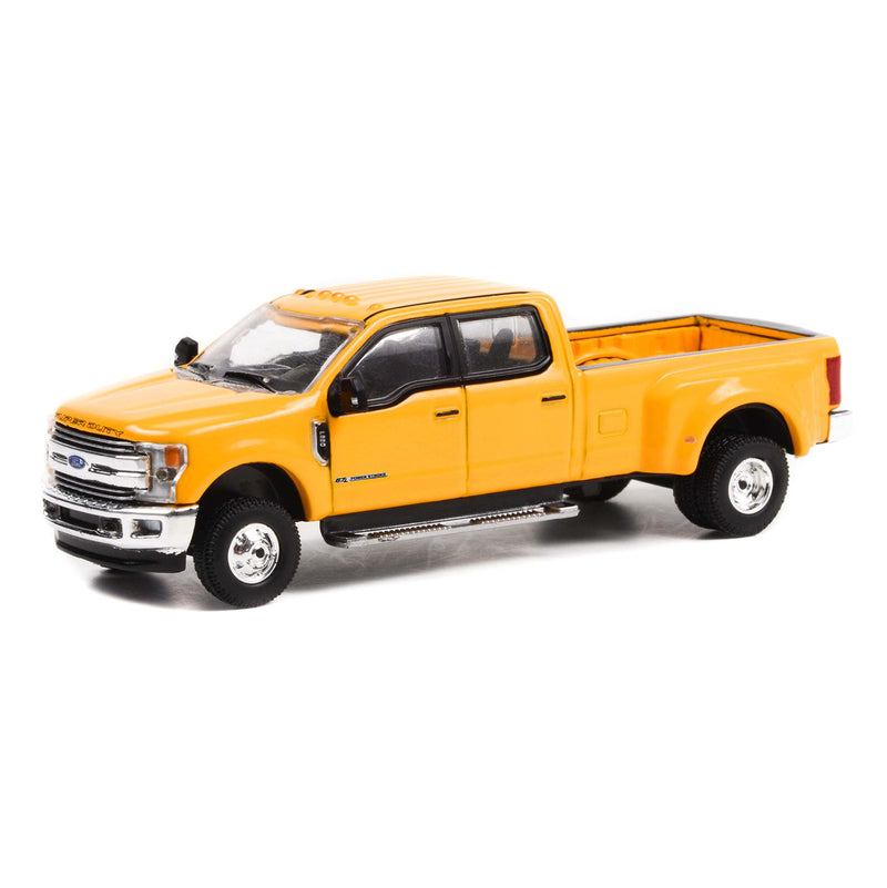 1/64 2019 Ford F-350 Dually Pickup Truck, School Bus Yellow, Dually Drivers Series 9