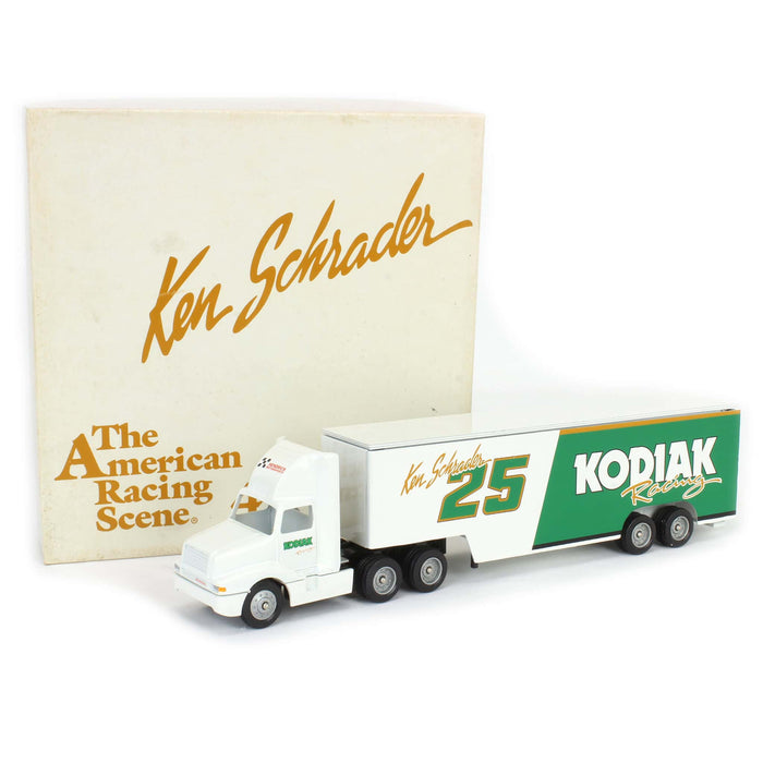 1/64 Winross Kodiak Racing Semi with Box Trailer