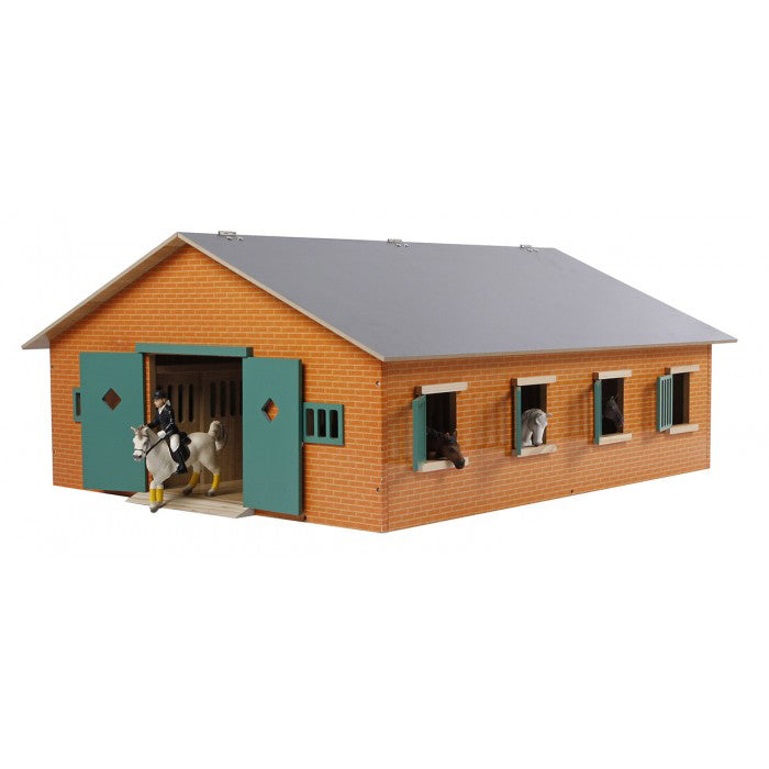 1/24 Kids Globe Wooden Horse Stable with 7 Stalls