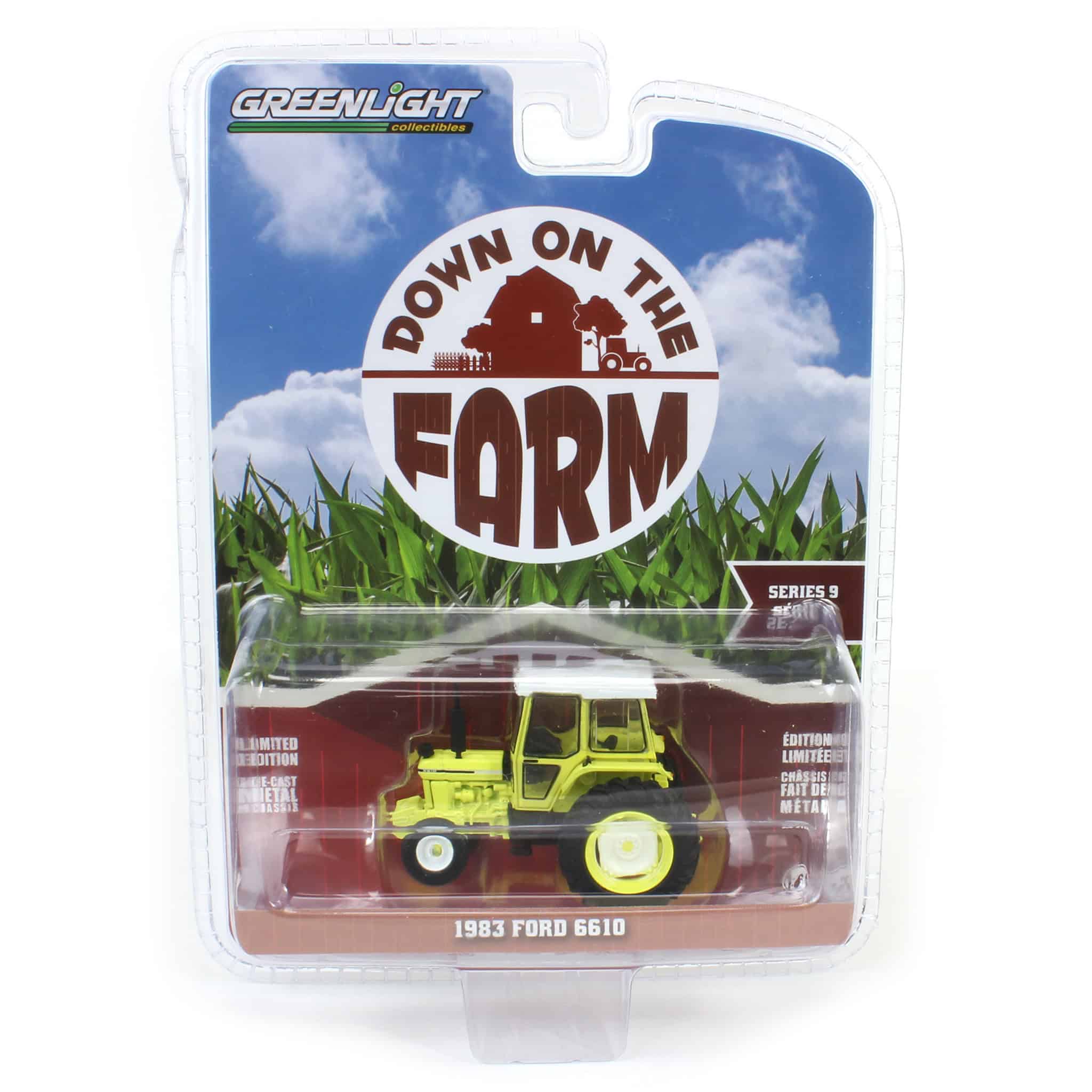 1/64 1983 Ford 6610 Tractor, High-Vis Yellow, GreenLight Down on