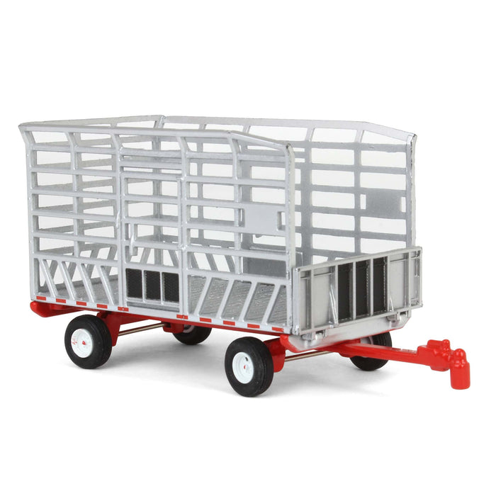 1/64 Bale Throw Wagon, Silver & Red, Down on the Farm Series 9