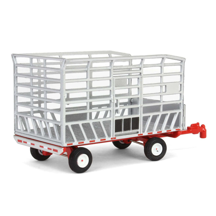 1/64 Bale Throw Wagon, Silver & Red, Down on the Farm Series 9