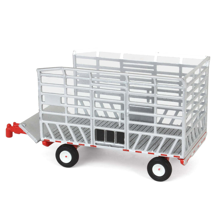 1/64 Bale Throw Wagon, Silver & Red, Down on the Farm Series 9