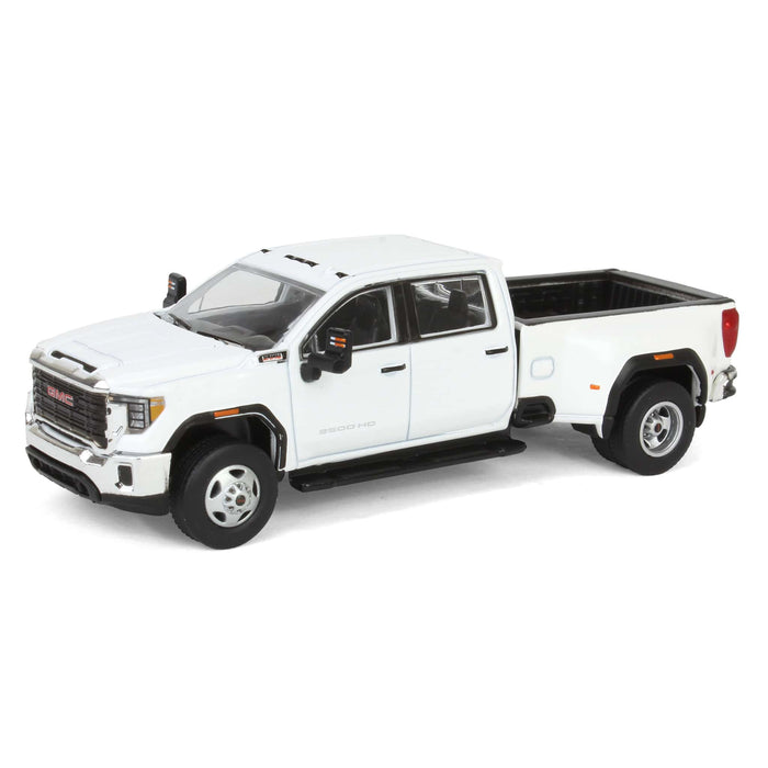 1/64 2022 GMC Sierra 3500HD Pro Dually, Summit White, Karson Diecast Exclusive