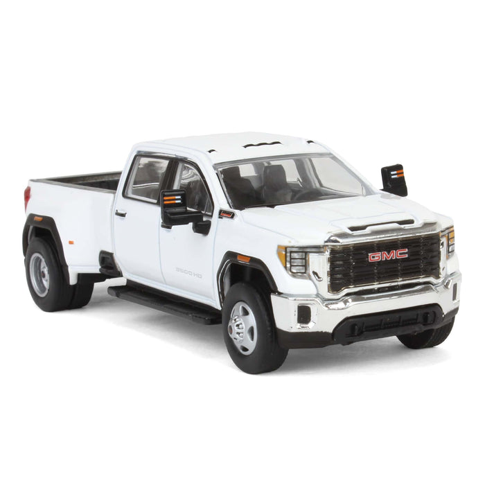 1/64 2022 GMC Sierra 3500HD Pro Dually, Summit White, Karson Diecast Exclusive