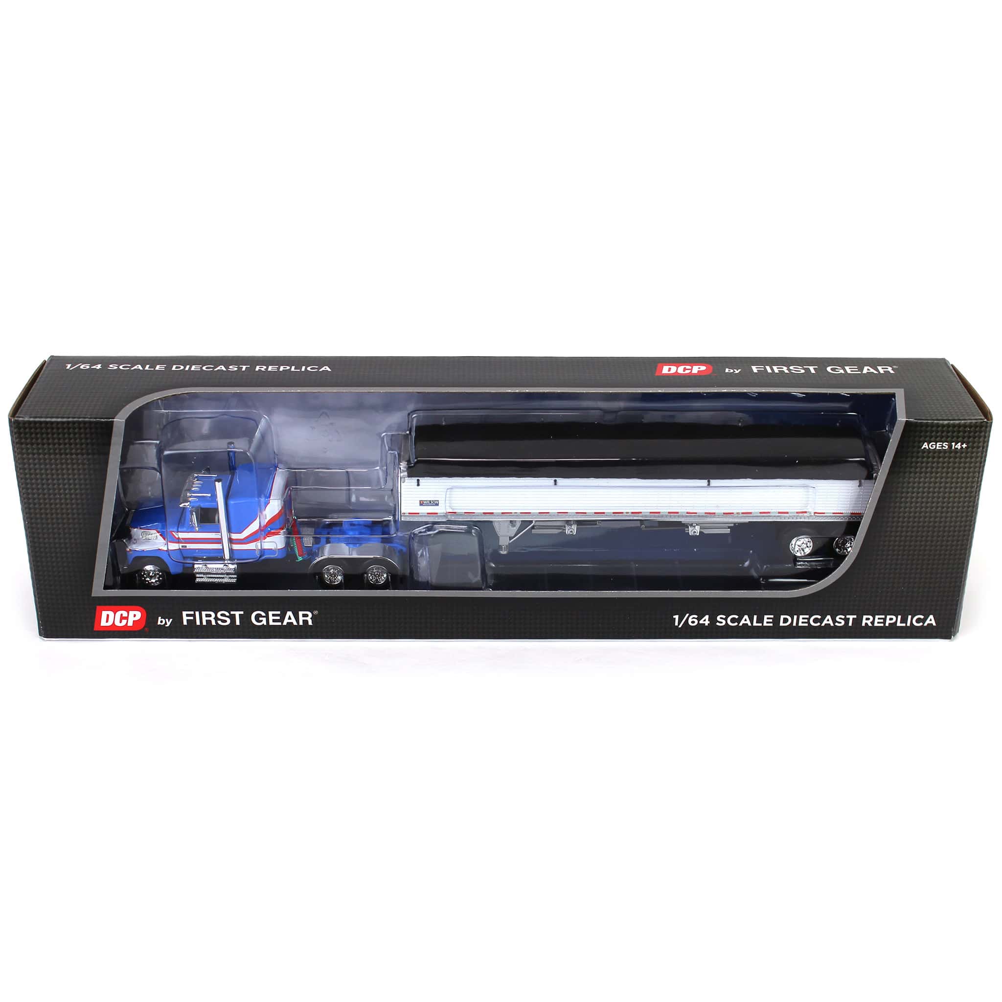 1/64 Blue & White Ford LTL 9000 with Wilson Grain Trailer, DCP by