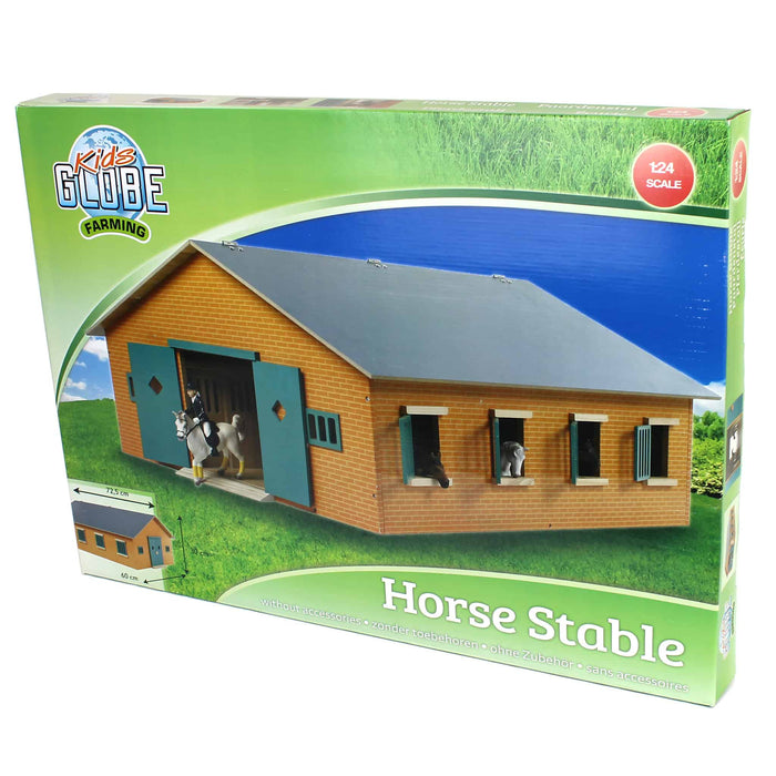 1/24 Kids Globe Wooden Horse Stable with 7 Stalls