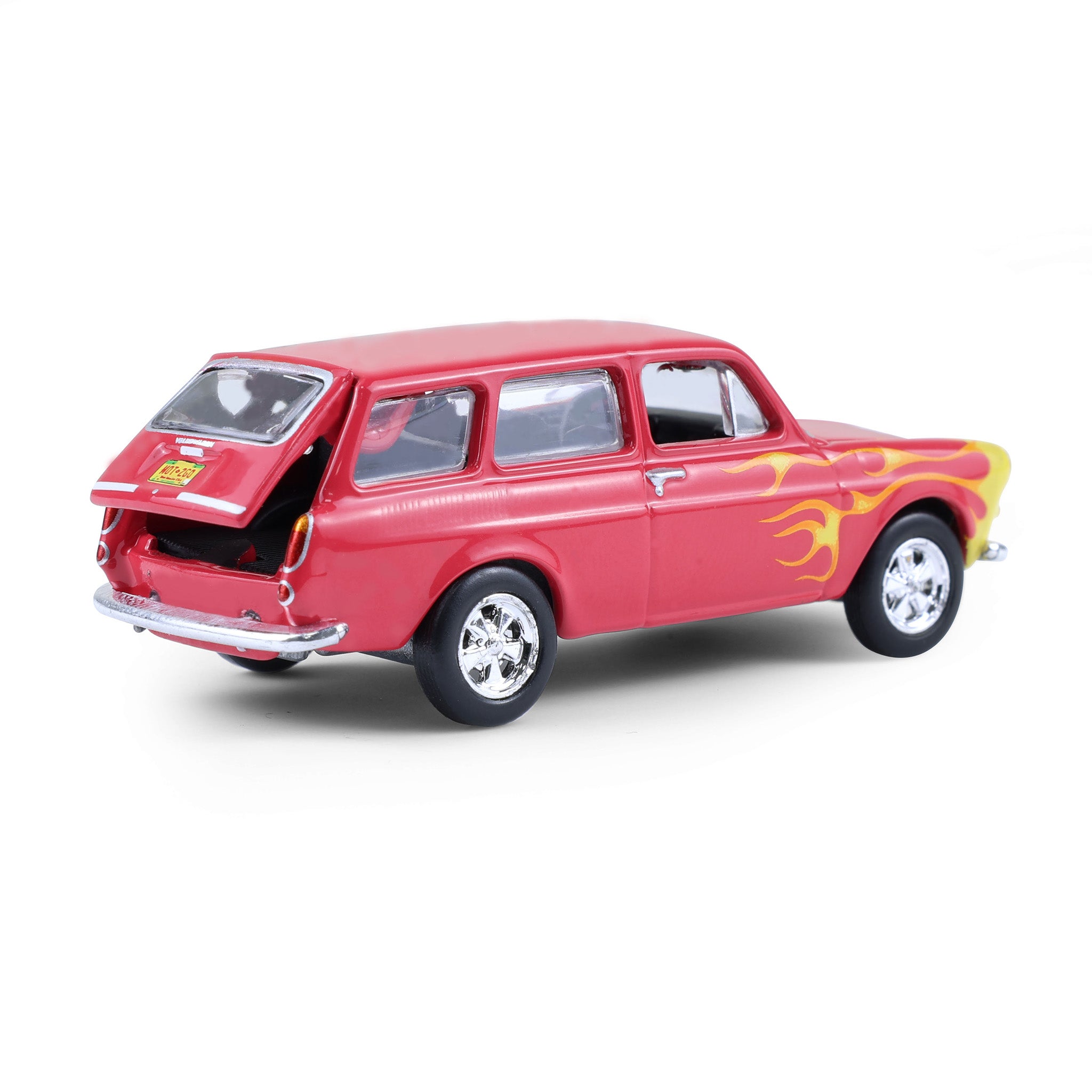 1/64 1963 Volkswagen Type 3 Panel Van, Flames, Club Vee-Dub Series