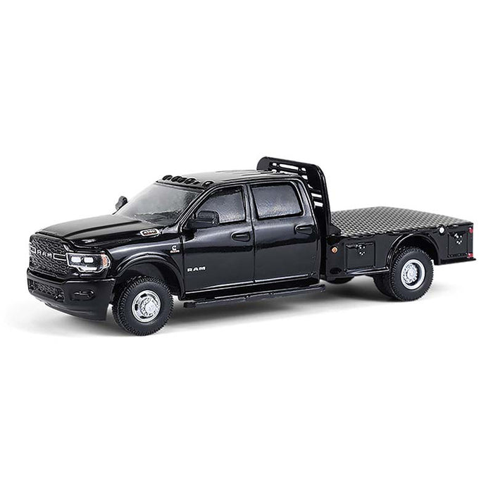 1/64 2023 Ram 3500 Dually Flatbed, Black, Dually Drivers Series 16