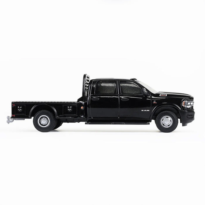 1/64 2023 Ram 3500 Dually Flatbed, Black, Dually Drivers Series 16