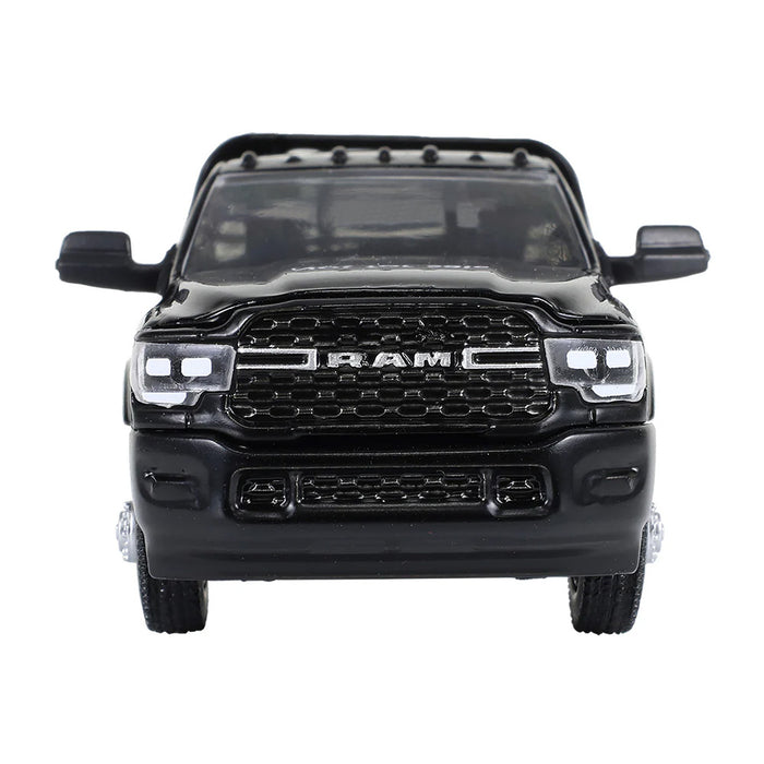 1/64 2023 Ram 3500 Dually Flatbed, Black, Dually Drivers Series 16