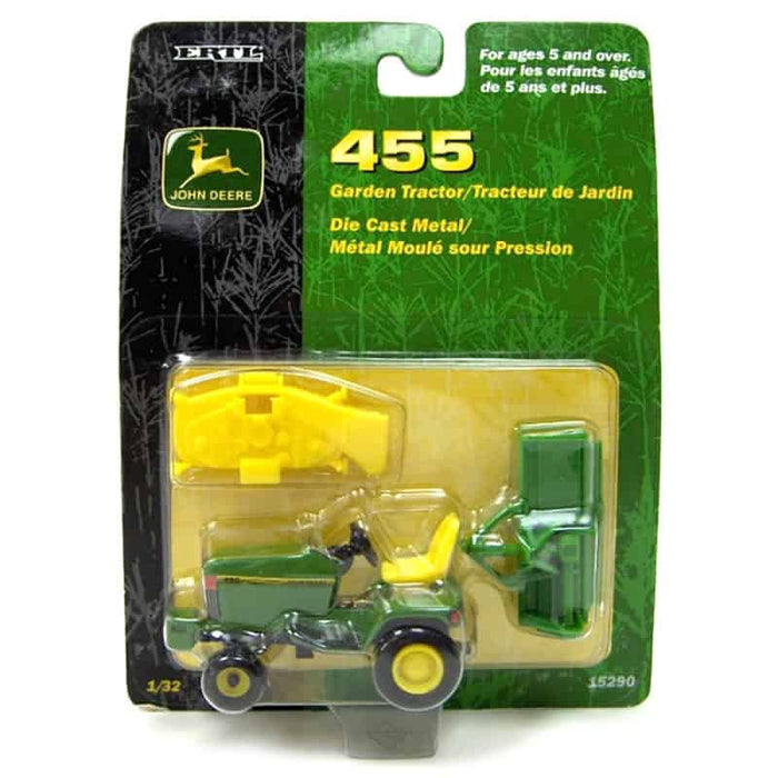 1/32 John Deere 455 Garden Tractor w/ Deck and Mulcher by ERTL