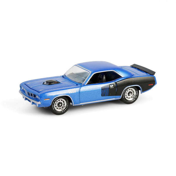 1/64 1971 Plymouth 'Cuda 440 6bbl Shaker, B5 Blue, 'Cuda 60th Anniversary, Anniversary Collection Series 17