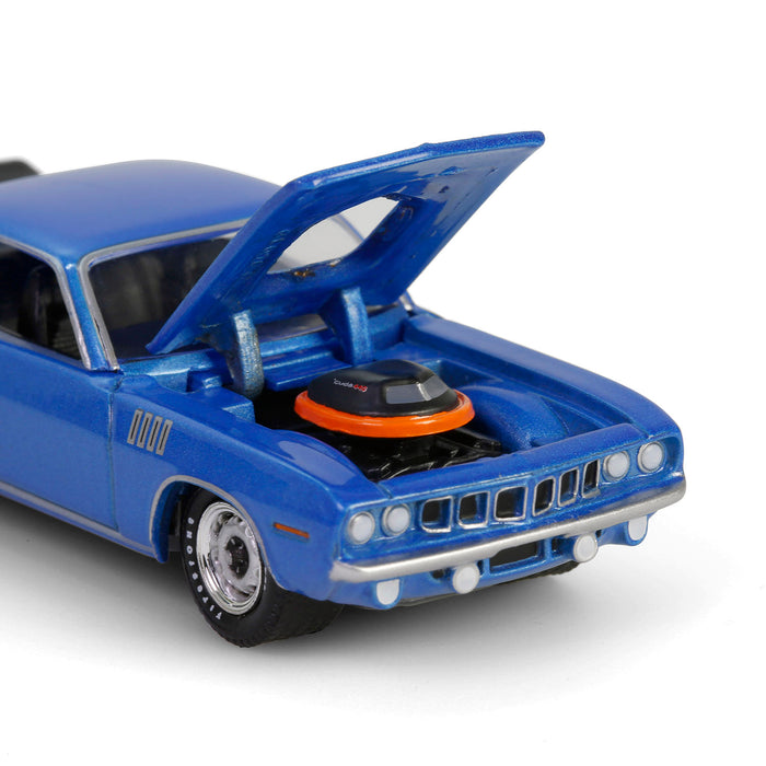 1/64 1971 Plymouth 'Cuda 440 6bbl Shaker, B5 Blue, 'Cuda 60th Anniversary, Anniversary Collection Series 17