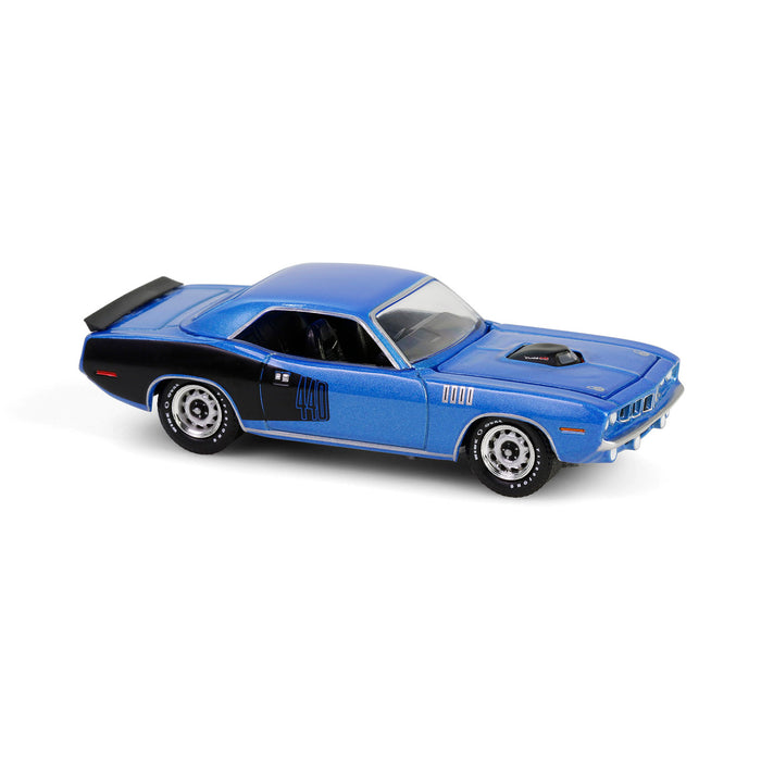 1/64 1971 Plymouth 'Cuda 440 6bbl Shaker, B5 Blue, 'Cuda 60th Anniversary, Anniversary Collection Series 17