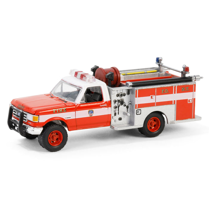 1/64 1987 Ford F-350 Mini Pumper Fire Truck, FDNY, Hobby Exclusive