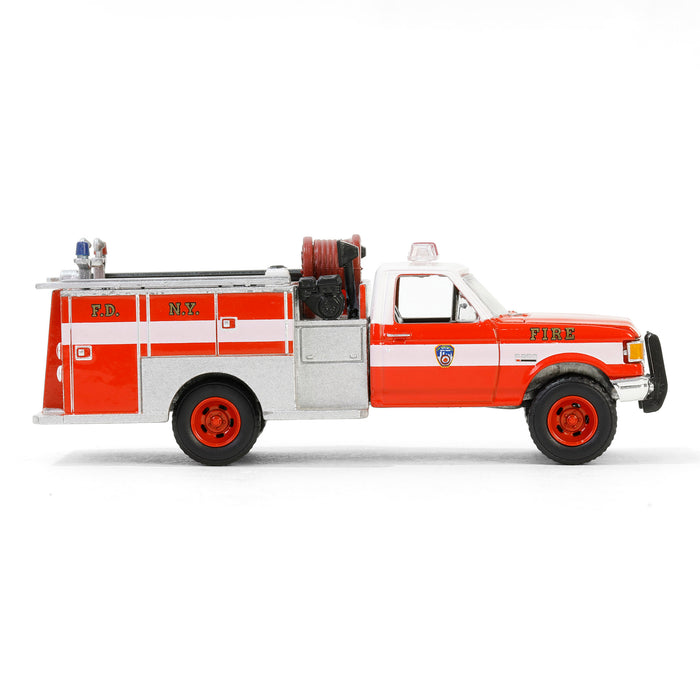 1/64 1987 Ford F-350 Mini Pumper Fire Truck, FDNY, Hobby Exclusive