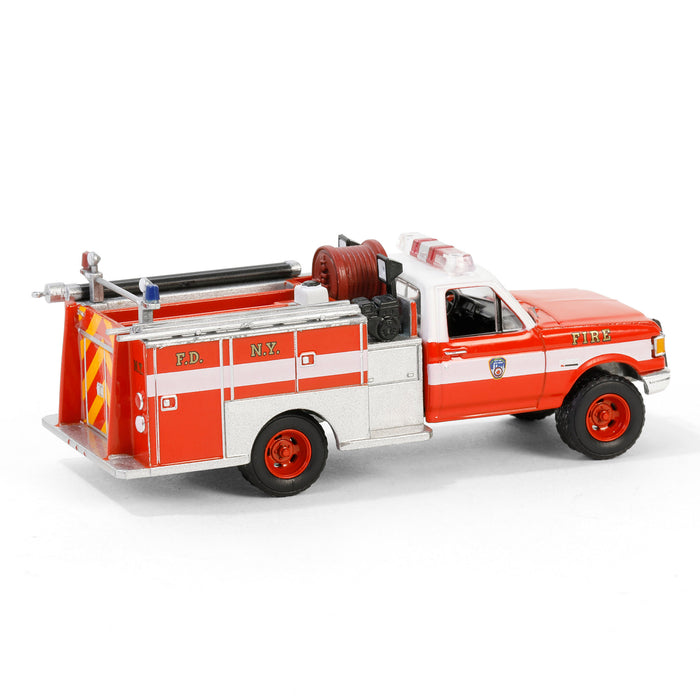 1/64 1987 Ford F-350 Mini Pumper Fire Truck, FDNY, Hobby Exclusive