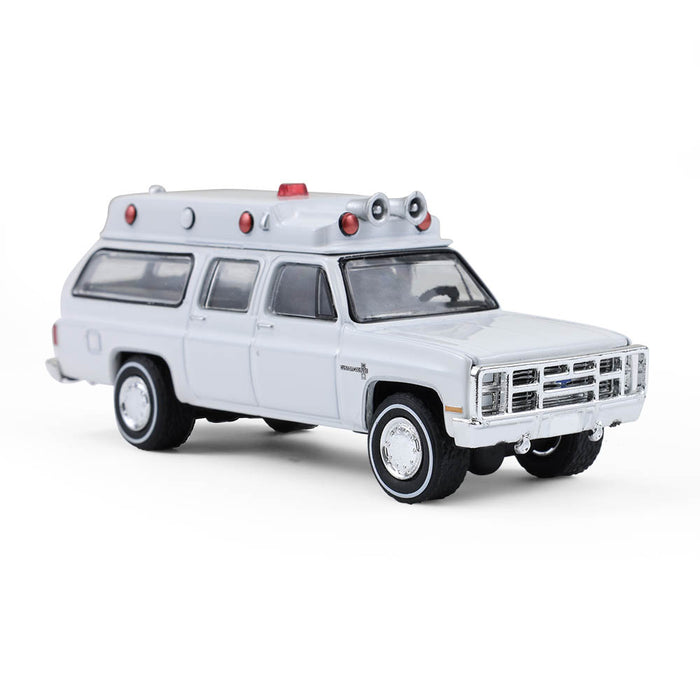 1/64 1983 Chevrolet Suburban K20 Custom Deluxe Ambulance, Plain White, Hobby Exclusive