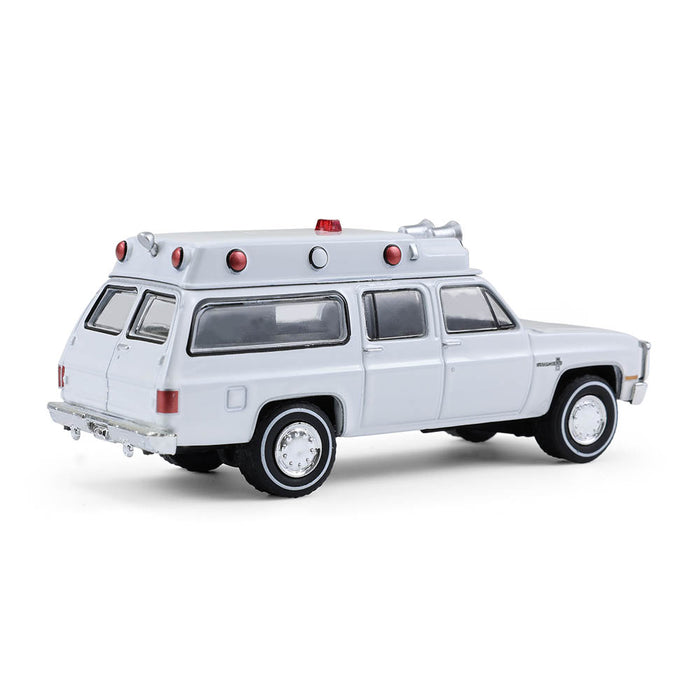 1/64 1983 Chevrolet Suburban K20 Custom Deluxe Ambulance, Plain White, Hobby Exclusive