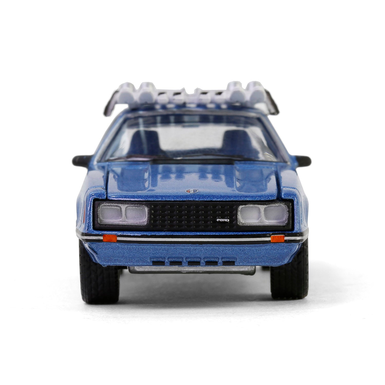 1/64 1981 Ford Mustang Ghia Coupe with Ski Roof Rack, Medium Blue
