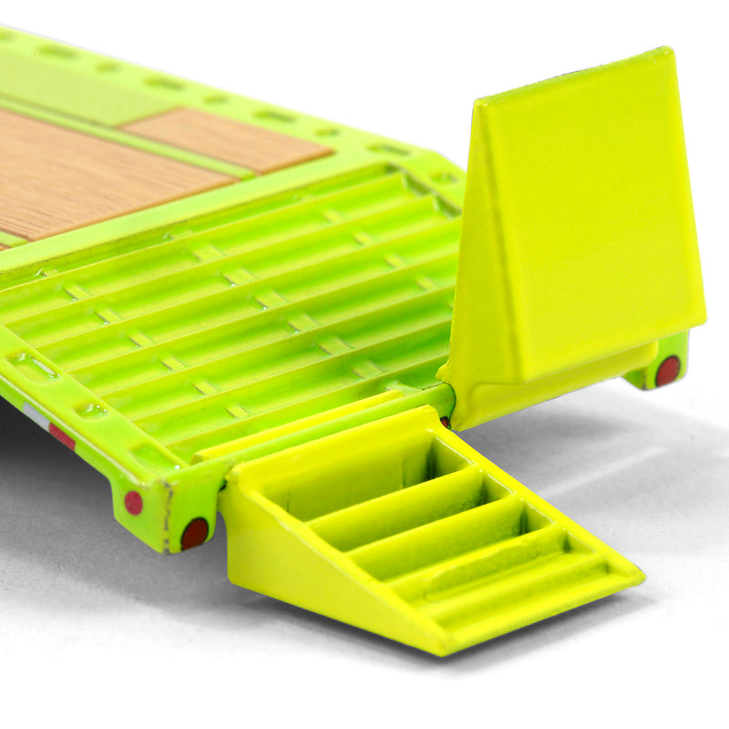 1/64 Lime Green Gooseneck Trailer, GreenLight Collectibles Hobby Exclusive