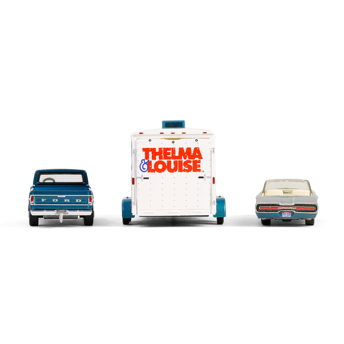 1/64 1967 Ford F-250 with Enclosed Car Hauler & 1966 Ford Thunderbird, Thelma & Louise, Hollywood Hitch & Tow Series 13