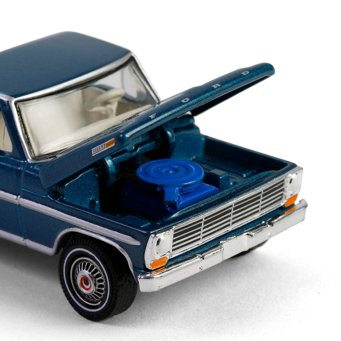 1/64 1967 Ford F-250 with Enclosed Car Hauler & 1966 Ford Thunderbird, Thelma & Louise, Hollywood Hitch & Tow Series 13