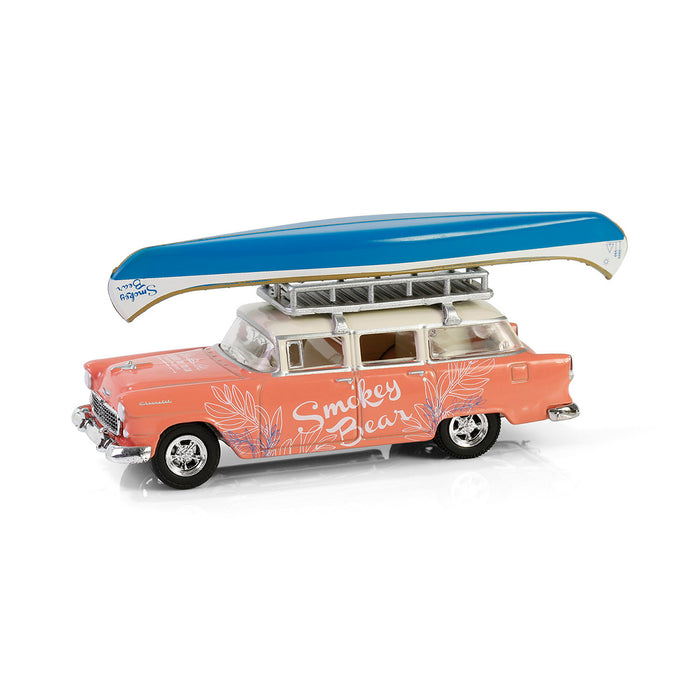 1/64 1955 Chevrolet Two-Ten Townsman with Roof Rack & Canoe, Smokey Bear Series 4