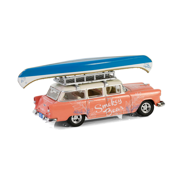 1/64 1955 Chevrolet Two-Ten Townsman with Roof Rack & Canoe, Smokey Bear Series 4