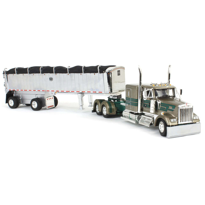 1/64 Kenworth W900L with MAC Dump Trailer, D&D Hauling & Excavating, DCP by First Gear