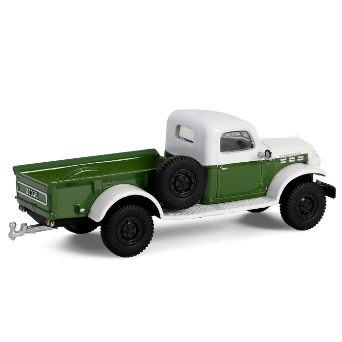 1/64 1950 Dodge Power Wagon with 1/4 Ton Cargo Trailer, Green & White, Hitch & Tow Series 32