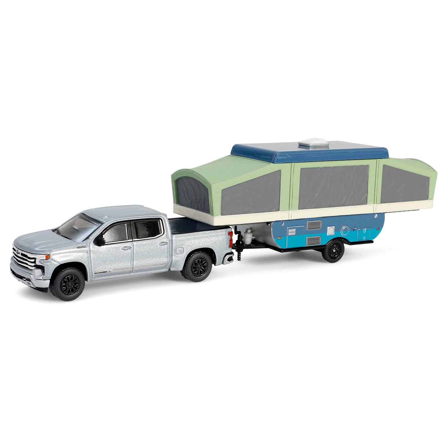 1/64 2024 Chevrolet Silverado High Country with Pop-Up Camper