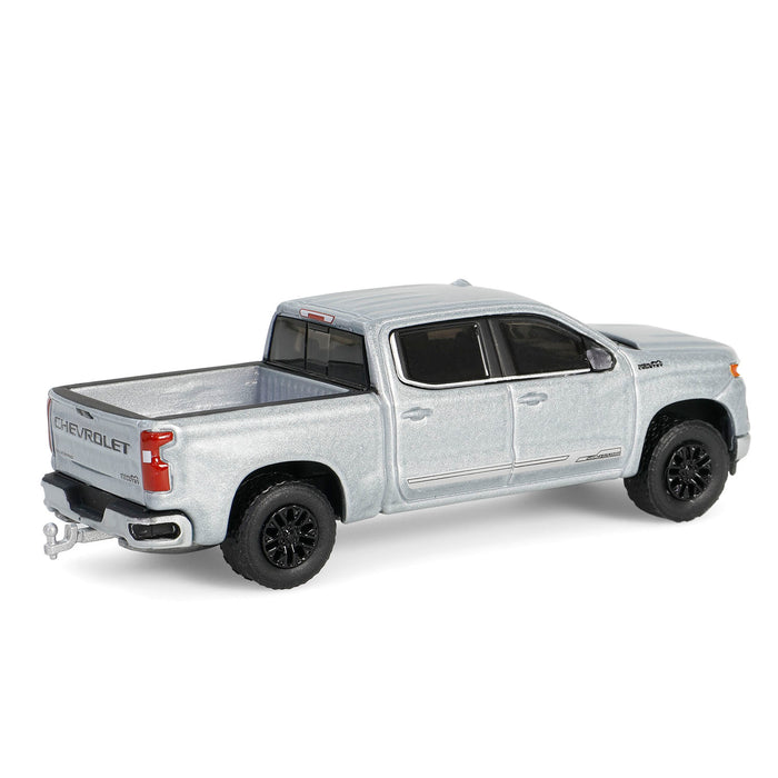 1/64 2024 Chevrolet Silverado High Country with Pop-Up Camper, Sterling Gray, Hitch & Tow Series 32